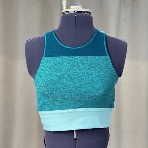 Green Layered Sports Bra